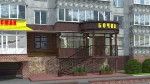 Входная группа магазина "БОЧКА"